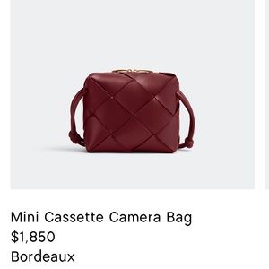 Bottega Veneta Mini Cassette Camera Bag - Bordeaux